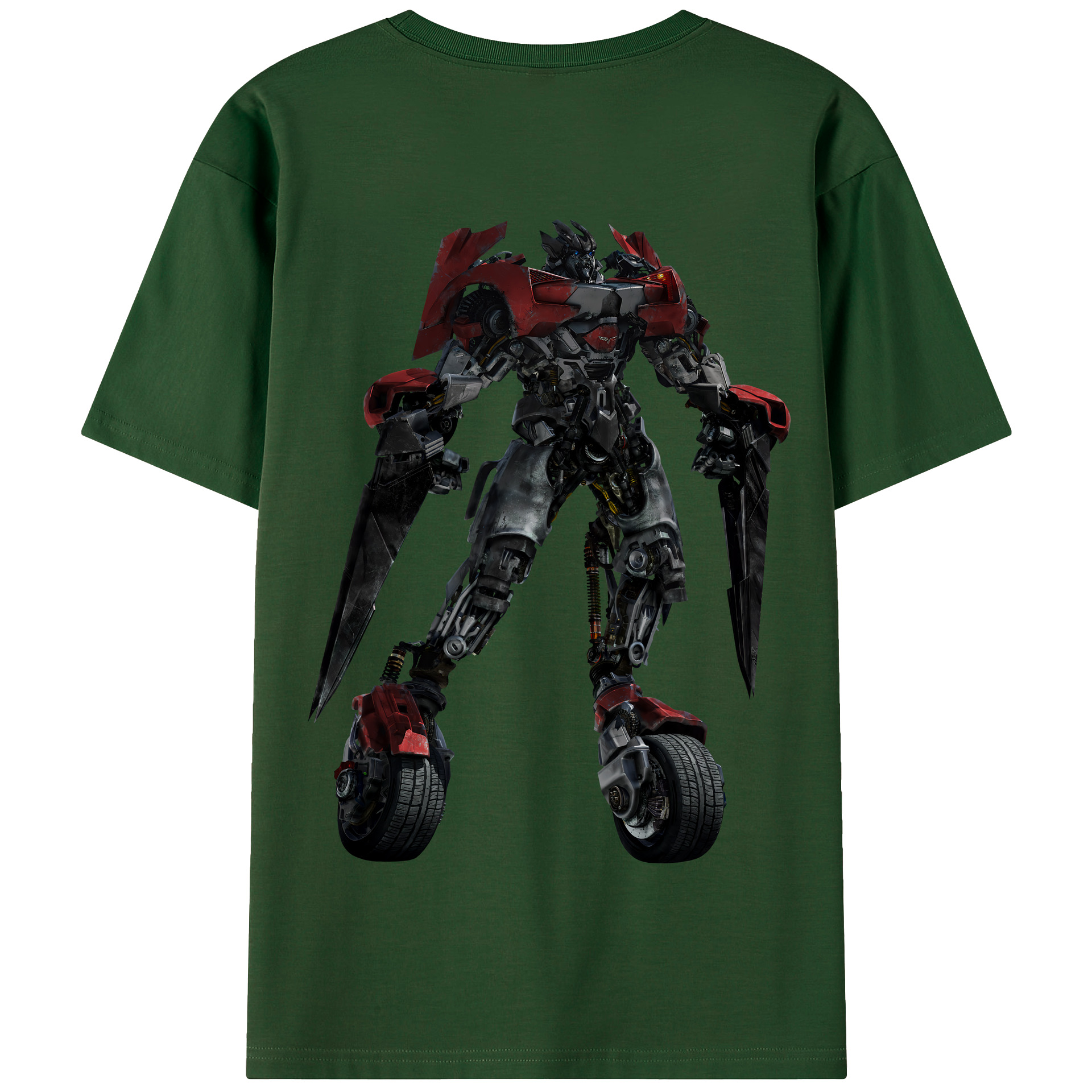 （画像用） Transformers トランスフォーマー 綿100％半袖Tシャツ（背面プリント）